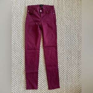 Celebrity Pink Burgundy Maroon Skinny Straight Leg Jean Leggings Jeggings 3/26